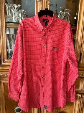 U.S. Polo Assn. Red Micro-Check Button-Down Shirt - XL